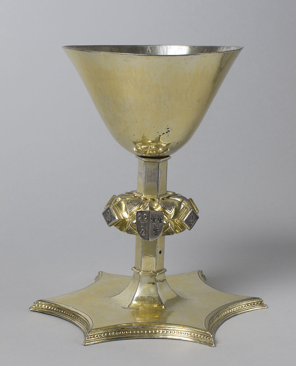 Chalice with the Arms of Housteyn, Silver, parcel gilt with traces of enamel, South Netherlandish 