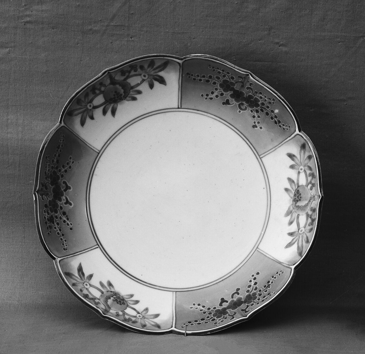 Dish, White porcelain decorated with blue under the glaze (Nabeshima ware), Japan 