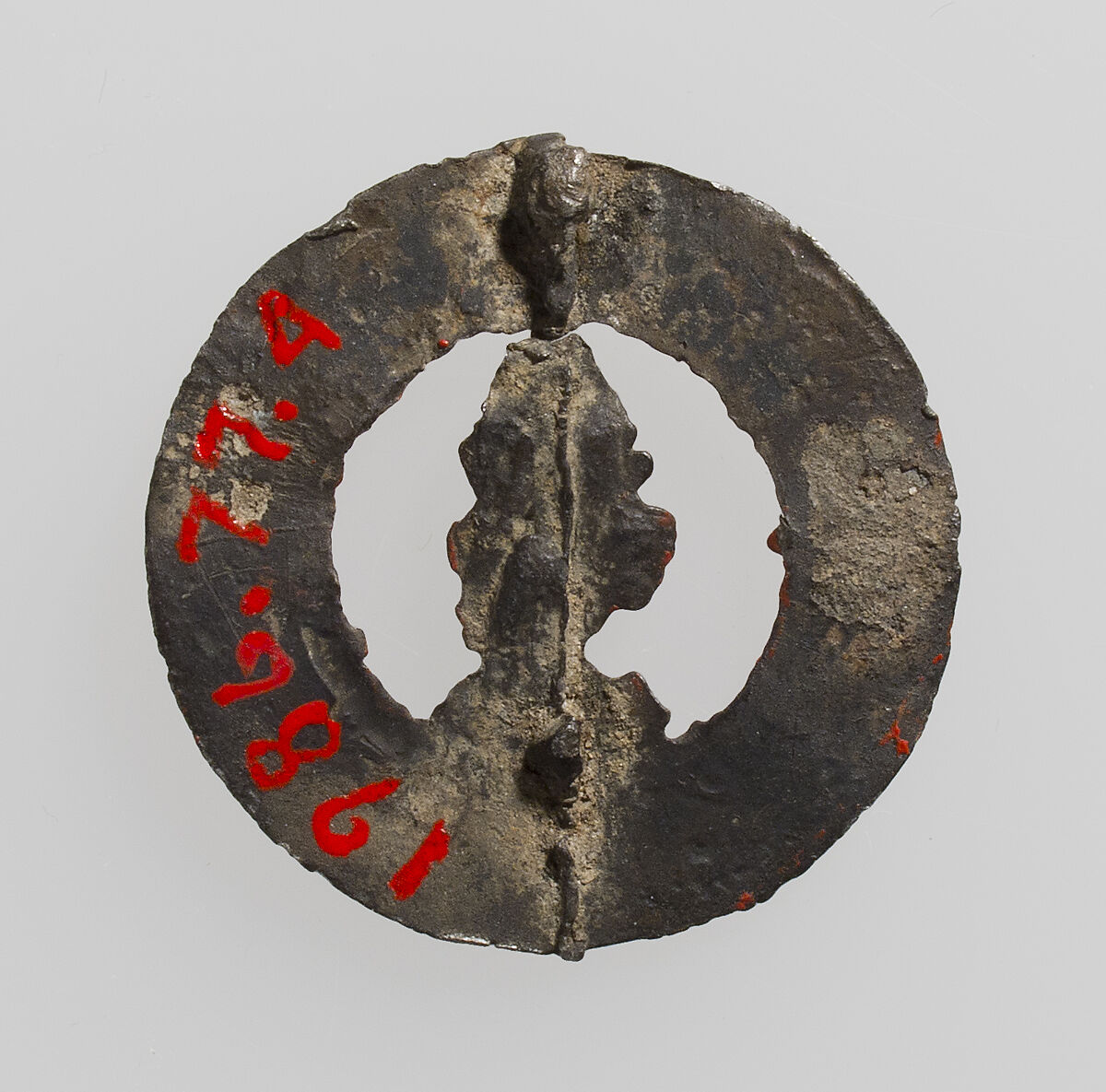 Pilgrim's Badge with head of Saint Thomas à Becket, Tin-lead alloy, British