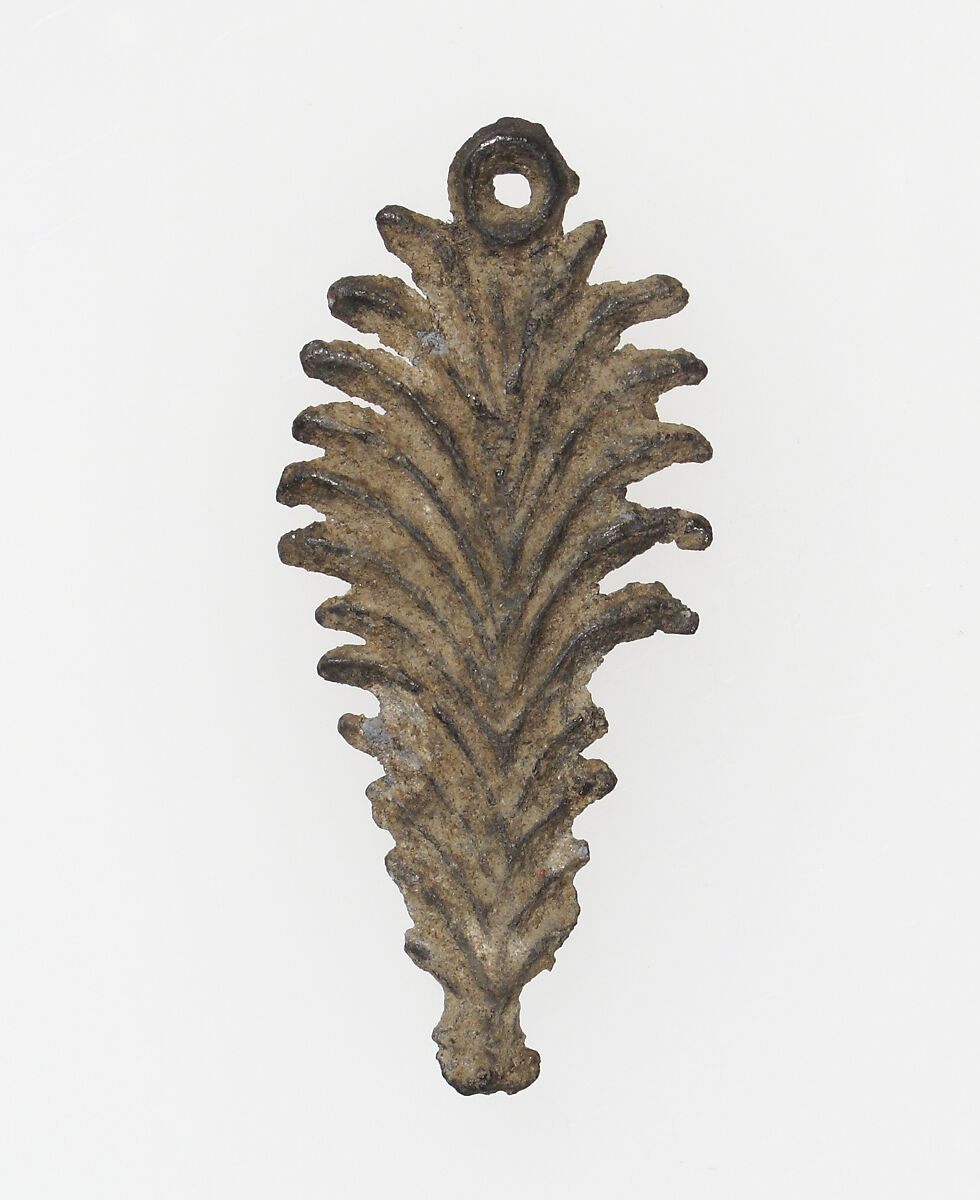 Pilgrim's Badge in the form of a Martyr's palm frond, Lead, French or British 