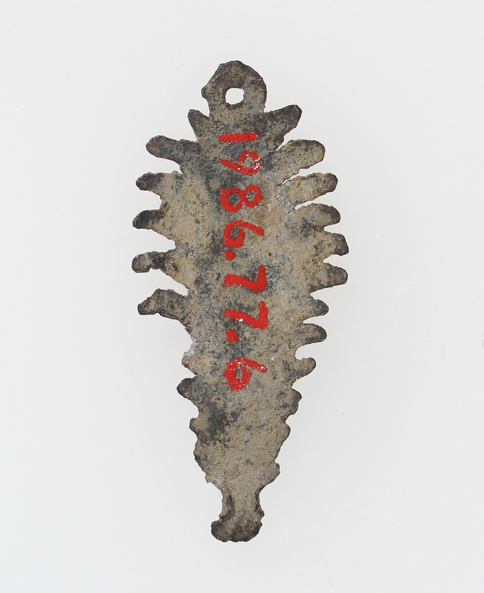 Pilgrim's Badge in the form of a Martyr's palm frond, Lead, French or British
