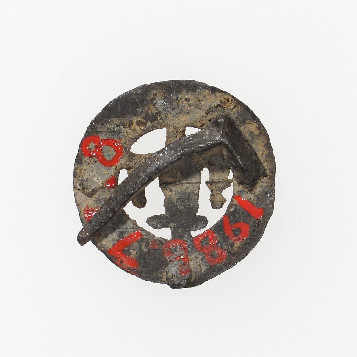 Pilgrim's Badge in the form of a Ring brooch, Lead, French