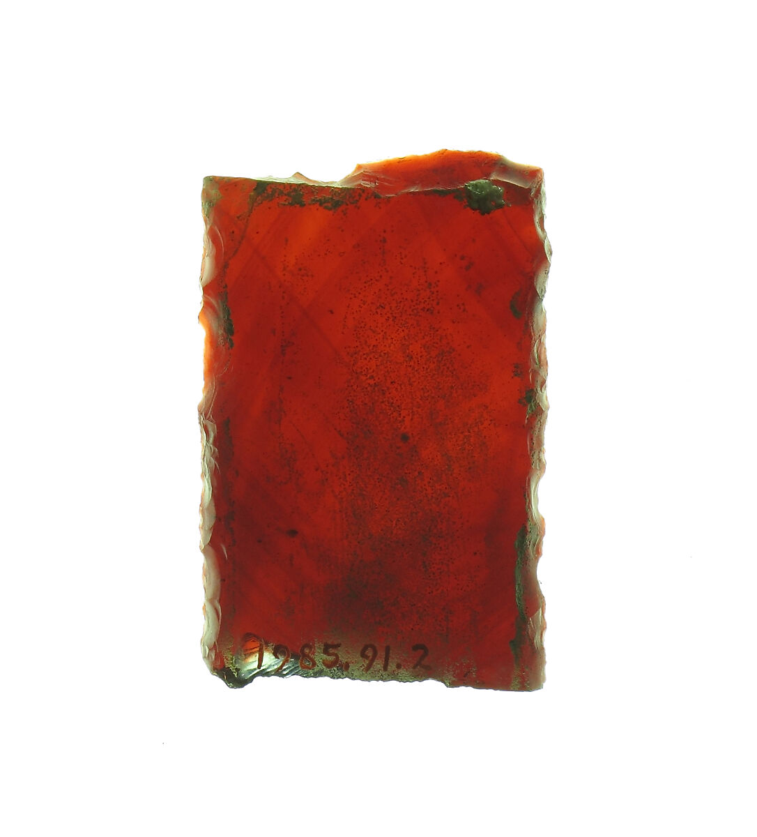 Glass Fragment, Pot metal glass, vitreous paint, French 