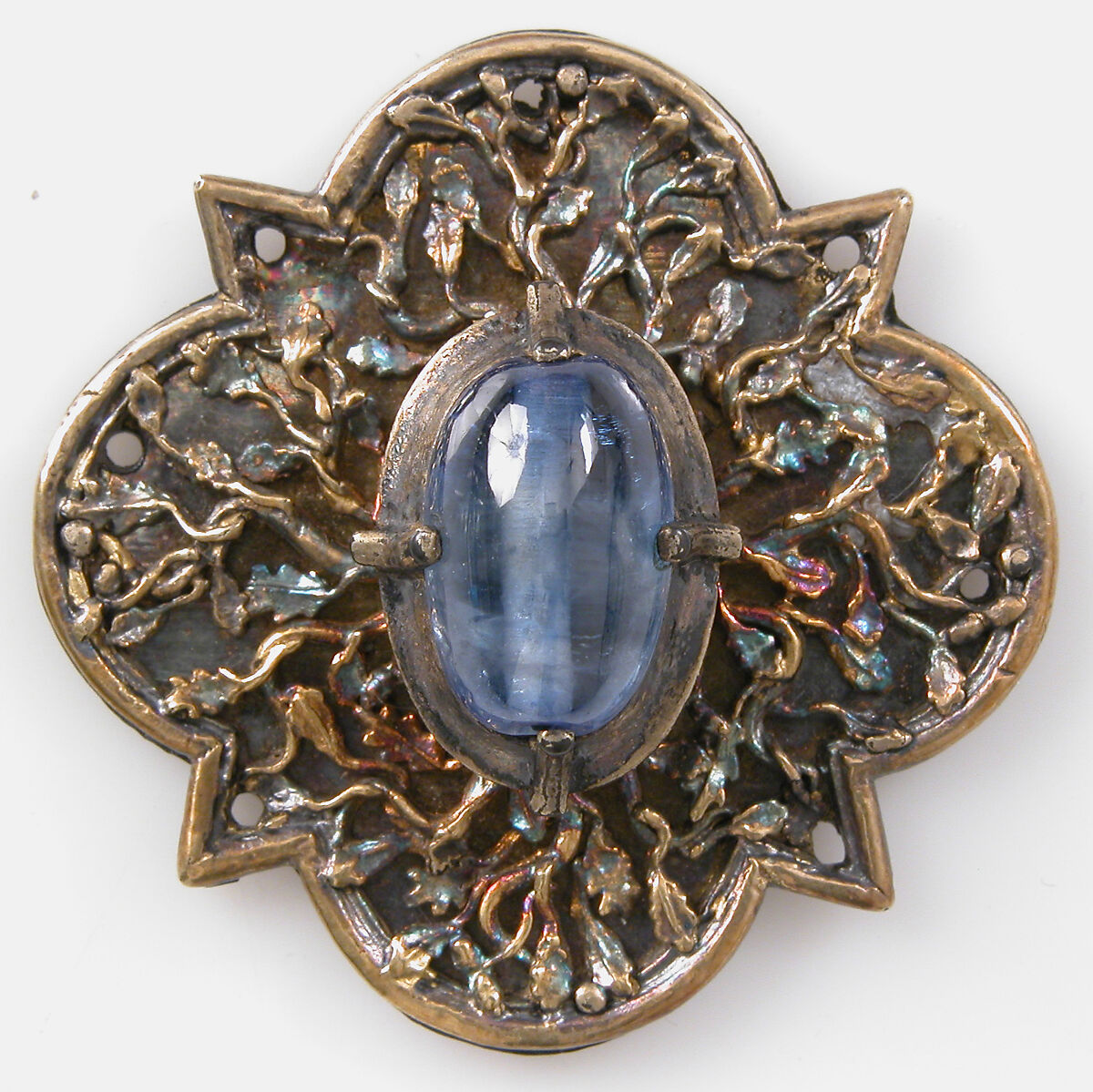 Five Jewels, Silver partial-gilt, jewels, French