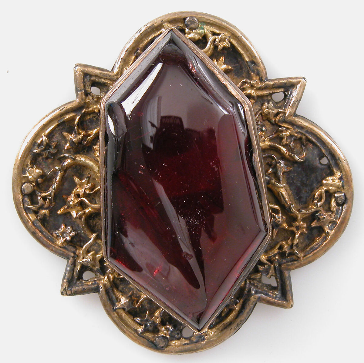 Five Jewels, Silver partial-gilt, jewels, French