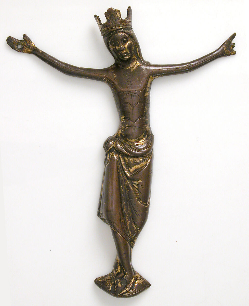 Crucified Christ, Copper alloy, gilding, French 