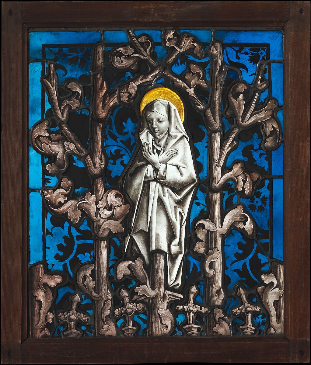 Traditional Medieval Stained Glass Panel