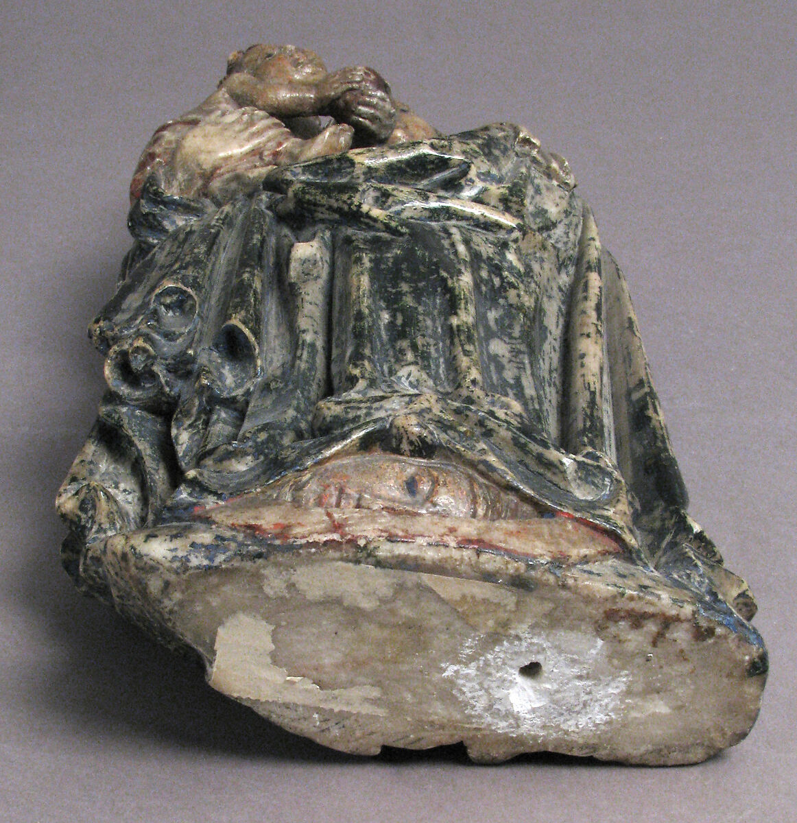 Virgin and Child, Alabaster with polychromy, South Netherlandish