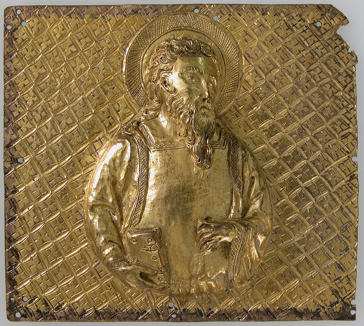 Bust of an Apostle, Gilt copper alloy, North Italian 