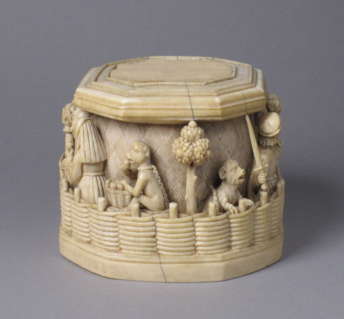 Base for a Statuette, Elephant ivory, North French or South Netherlandish