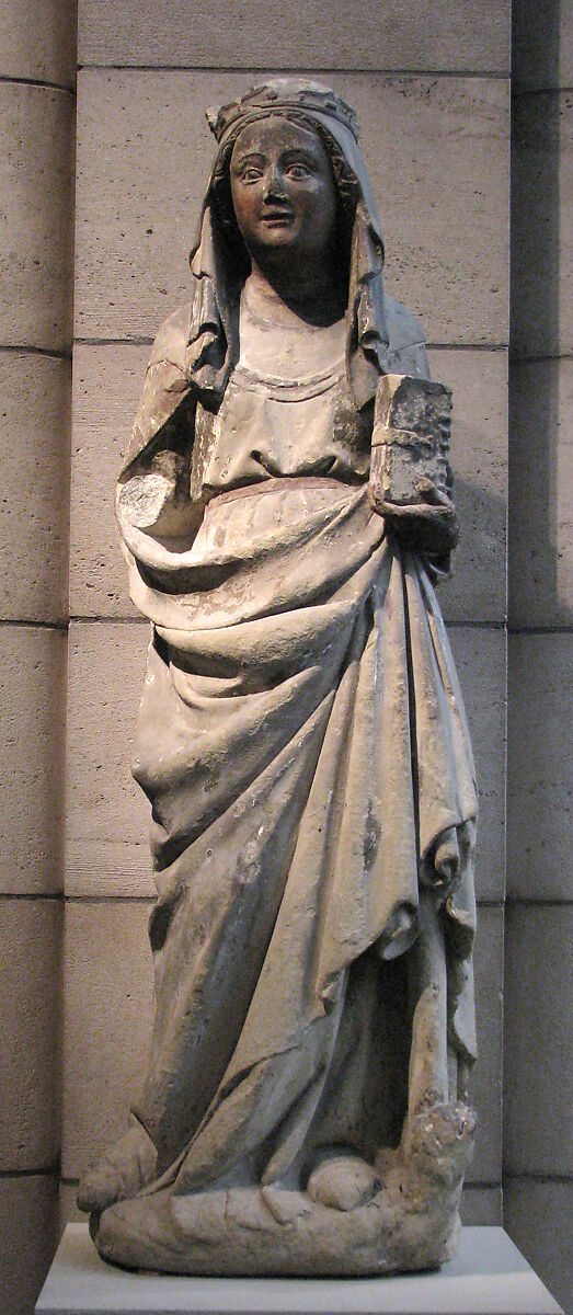 Saint Margaret of Antioch, Limestone, paint, gilt, Spanish