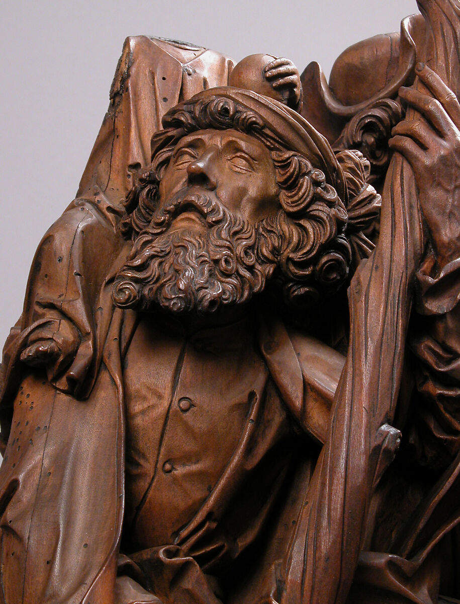 Saints Christopher, Eustace, and Erasmus (Three Helper Saints), Tilman Riemenschneider (German, 1460–1531), Limewood, German