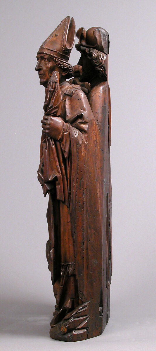 Saints Christopher, Eustace, and Erasmus (Three Helper Saints), Tilman Riemenschneider (German, 1460–1531), Limewood, German