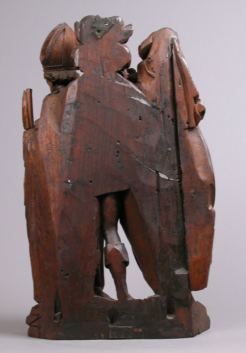 Saints Christopher, Eustace, and Erasmus (Three Helper Saints), Tilman Riemenschneider (German, 1460–1531), Limewood, German