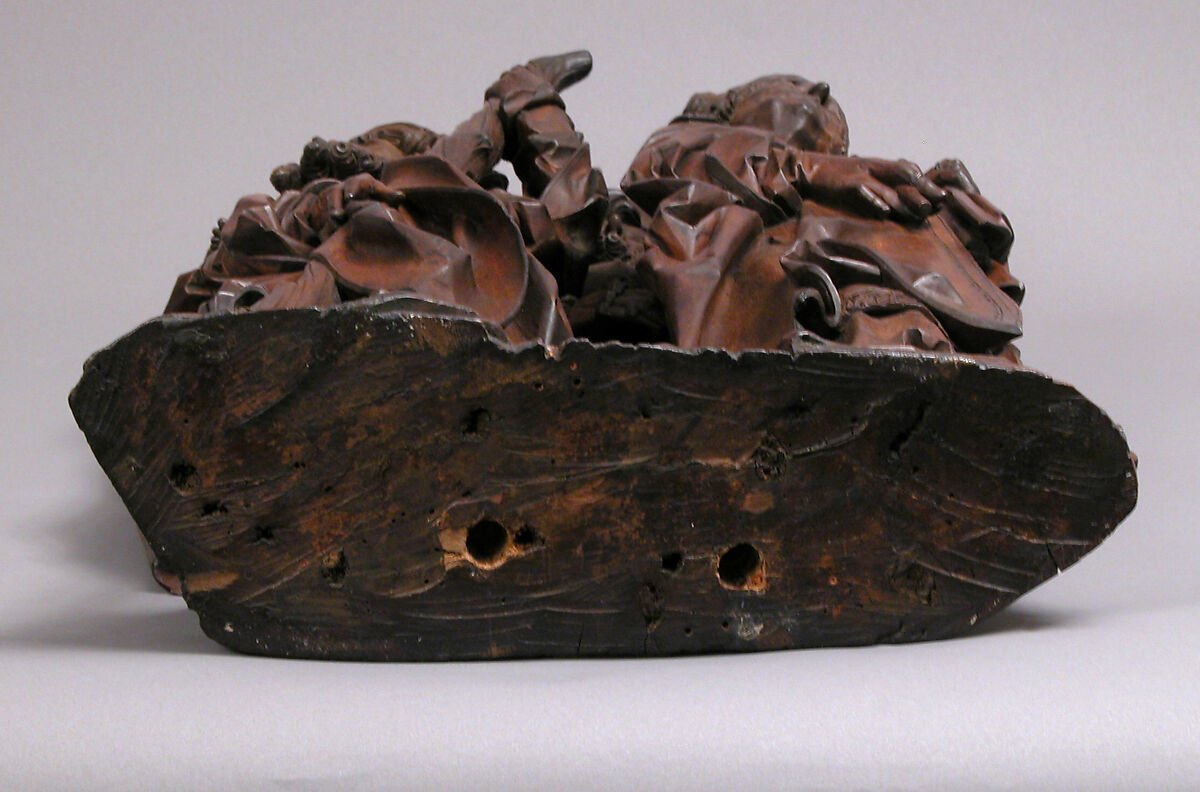 Saints Christopher, Eustace, and Erasmus (Three Helper Saints), Tilman Riemenschneider (German, 1460–1531), Limewood, German