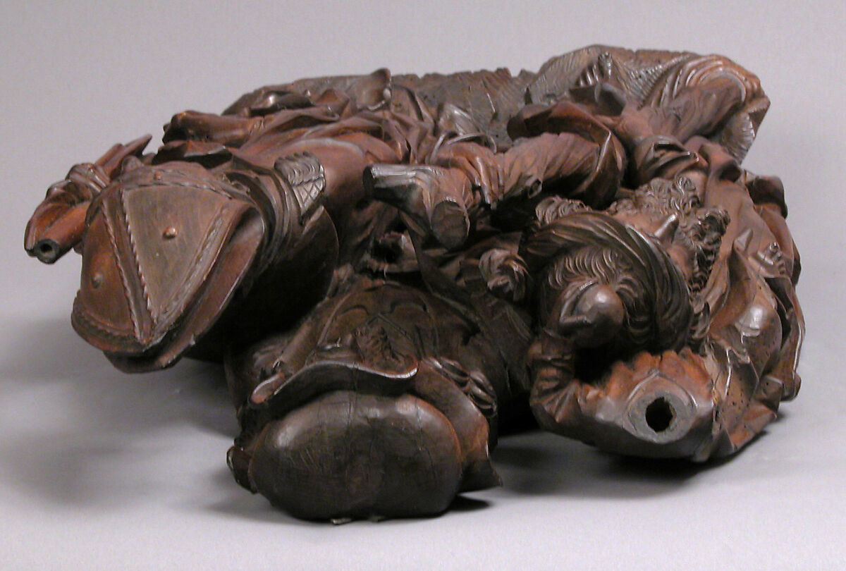 Saints Christopher, Eustace, and Erasmus (Three Helper Saints), Tilman Riemenschneider (German, 1460–1531), Limewood, German