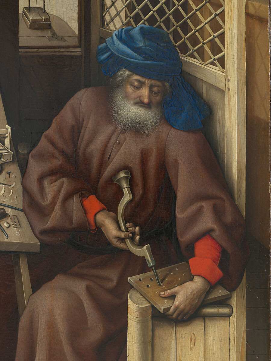 Annunciation Triptych (Merode Altarpiece), Workshop of Robert Campin (Netherlandish, ca. 1375–1444 Tournai), Oil on oak, Netherlandish
