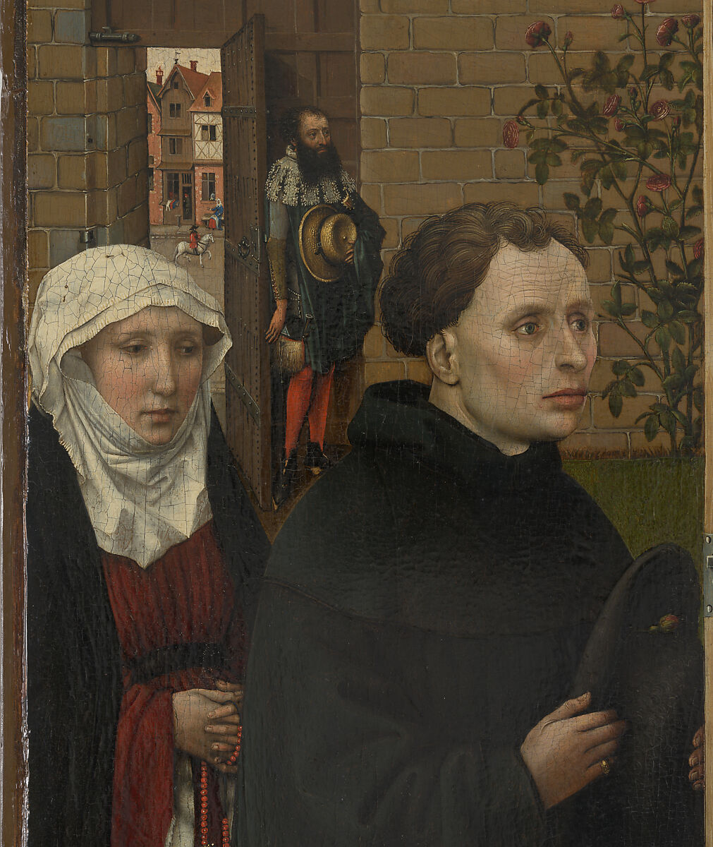 Annunciation Triptych (Merode Altarpiece), Workshop of Robert Campin (Netherlandish, ca. 1375–1444 Tournai), Oil on oak, Netherlandish