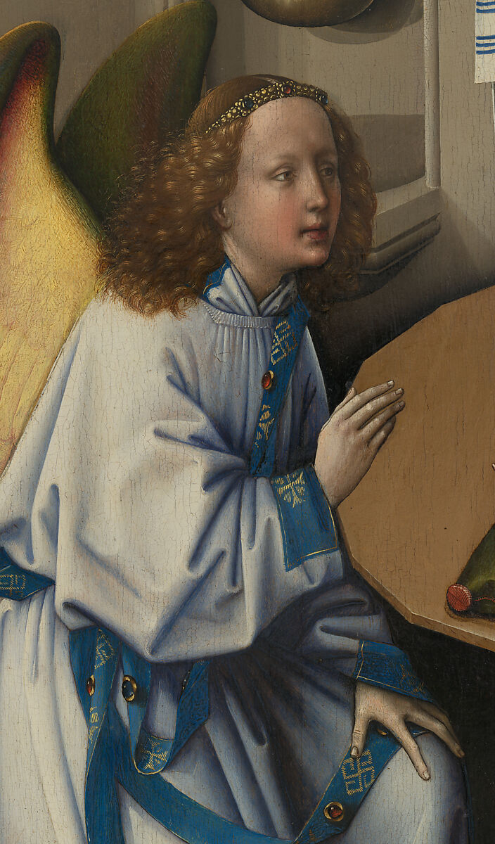 Annunciation Triptych (Merode Altarpiece), Workshop of Robert Campin (Netherlandish, ca. 1375–1444 Tournai), Oil on oak, Netherlandish
