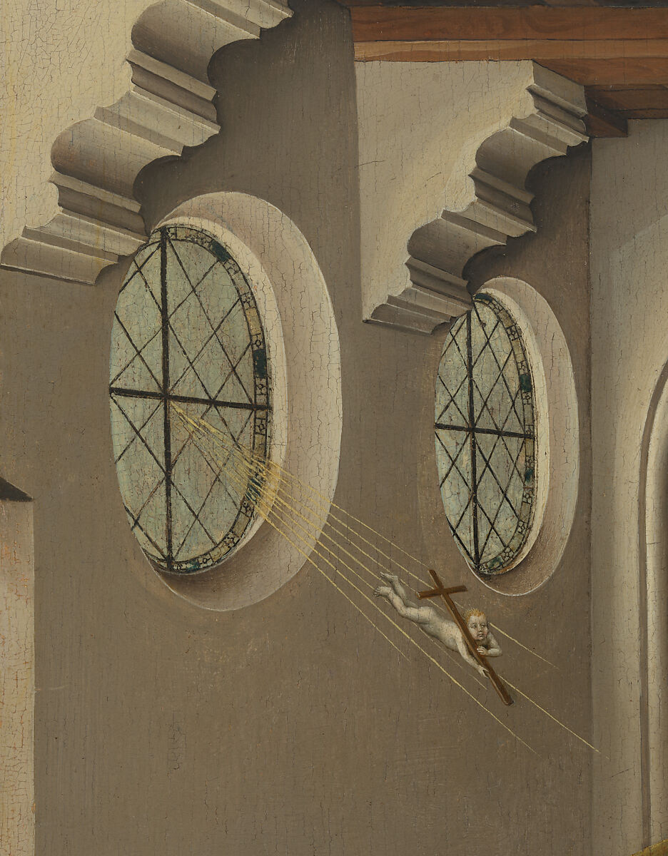 Annunciation Triptych (Merode Altarpiece), Workshop of Robert Campin (Netherlandish, ca. 1375–1444 Tournai), Oil on oak, Netherlandish