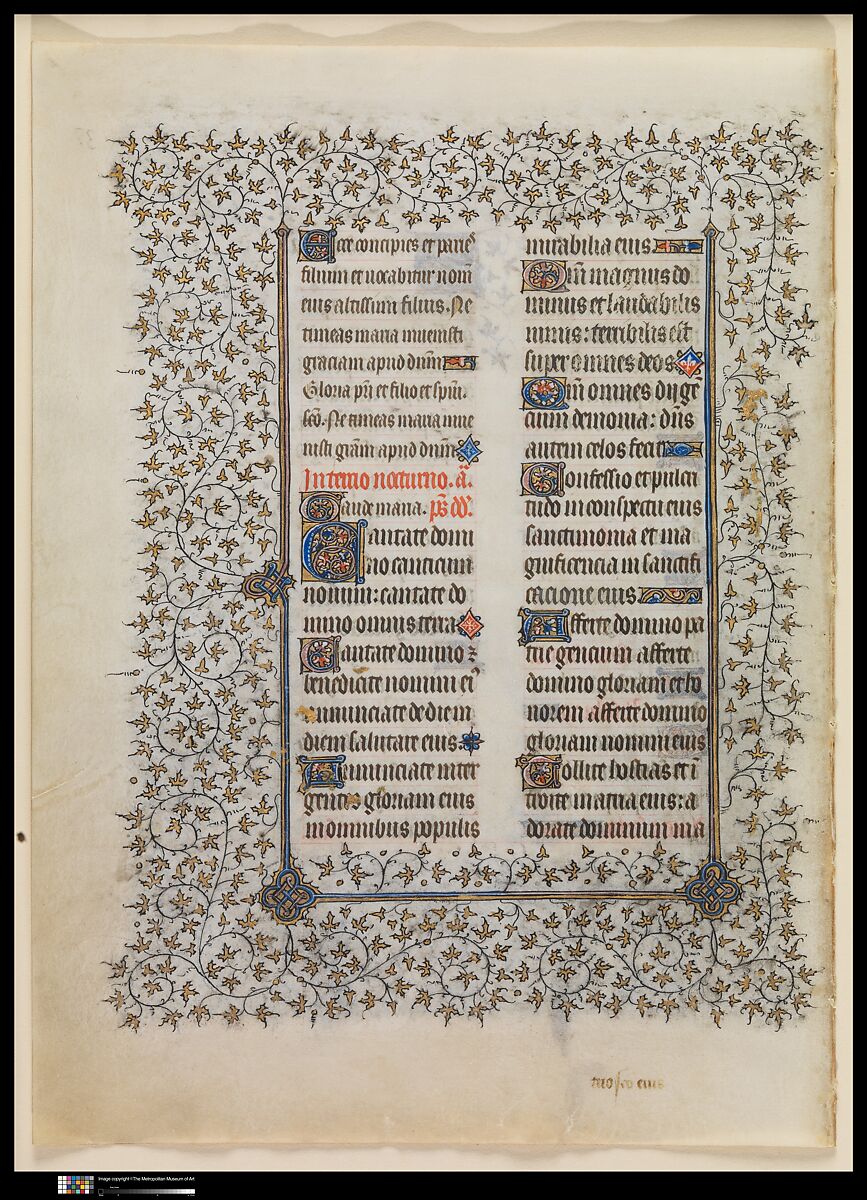 The Belles Heures of Jean de France, duc de Berry, The Limbourg Brothers (Franco-Netherlandish, active France, by 1399–1416), Tempera, gold, and ink on vellum, French