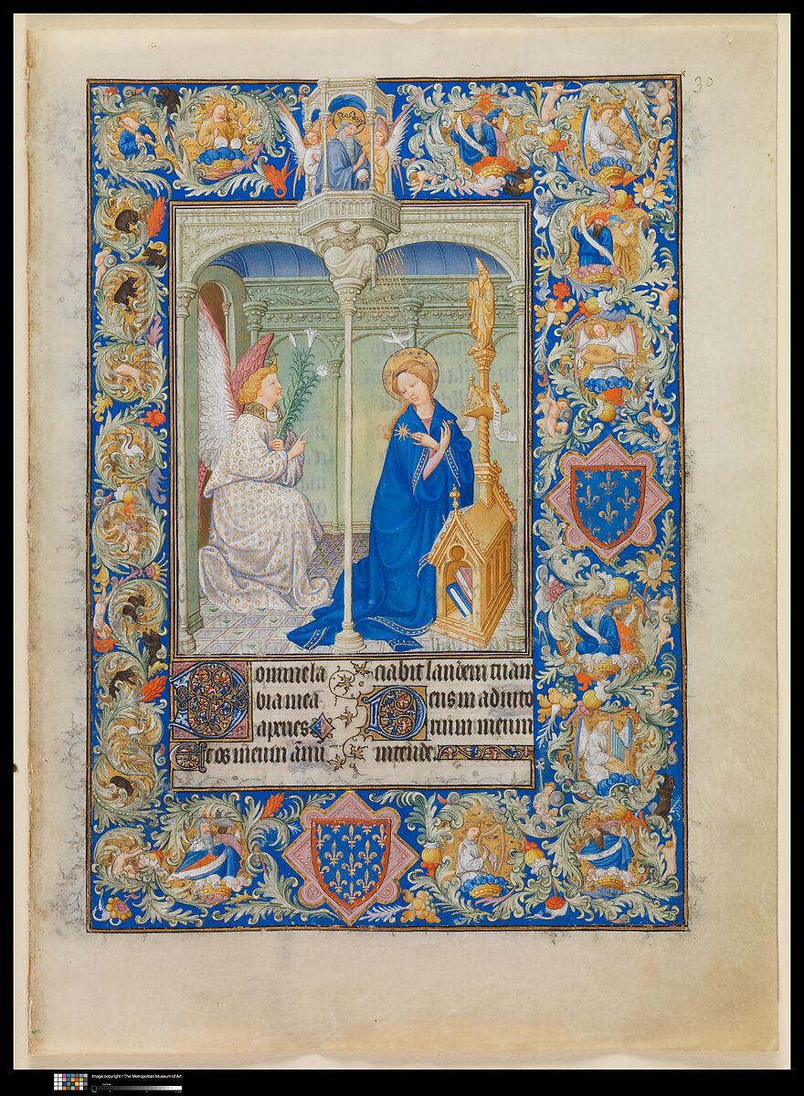 The Belles Heures of Jean de France, duc de Berry, The Limbourg Brothers (Franco-Netherlandish, active France, by 1399–1416), Tempera, gold, and ink on vellum, French 