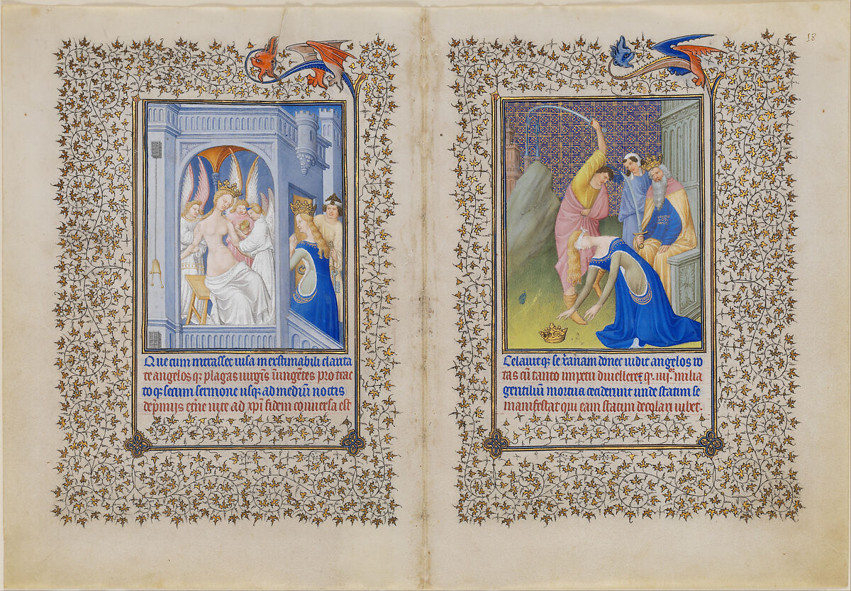 The Belles Heures of Jean de France, duc de Berry, The Limbourg Brothers (Franco-Netherlandish, active France, by 1399–1416), Tempera, gold, and ink on vellum, French