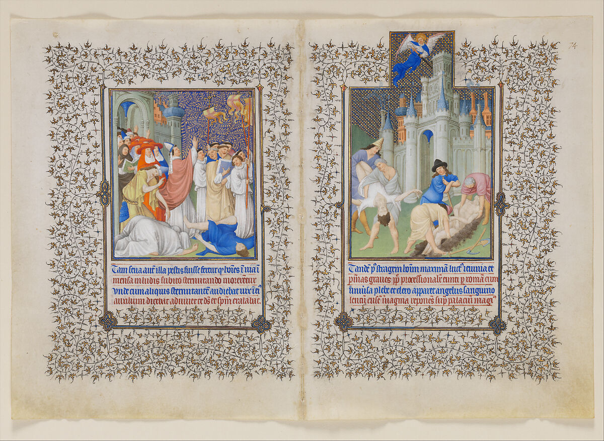 The Belles Heures of Jean de France, duc de Berry, The Limbourg Brothers (Franco-Netherlandish, active France, by 1399–1416), Tempera, gold, and ink on vellum, French