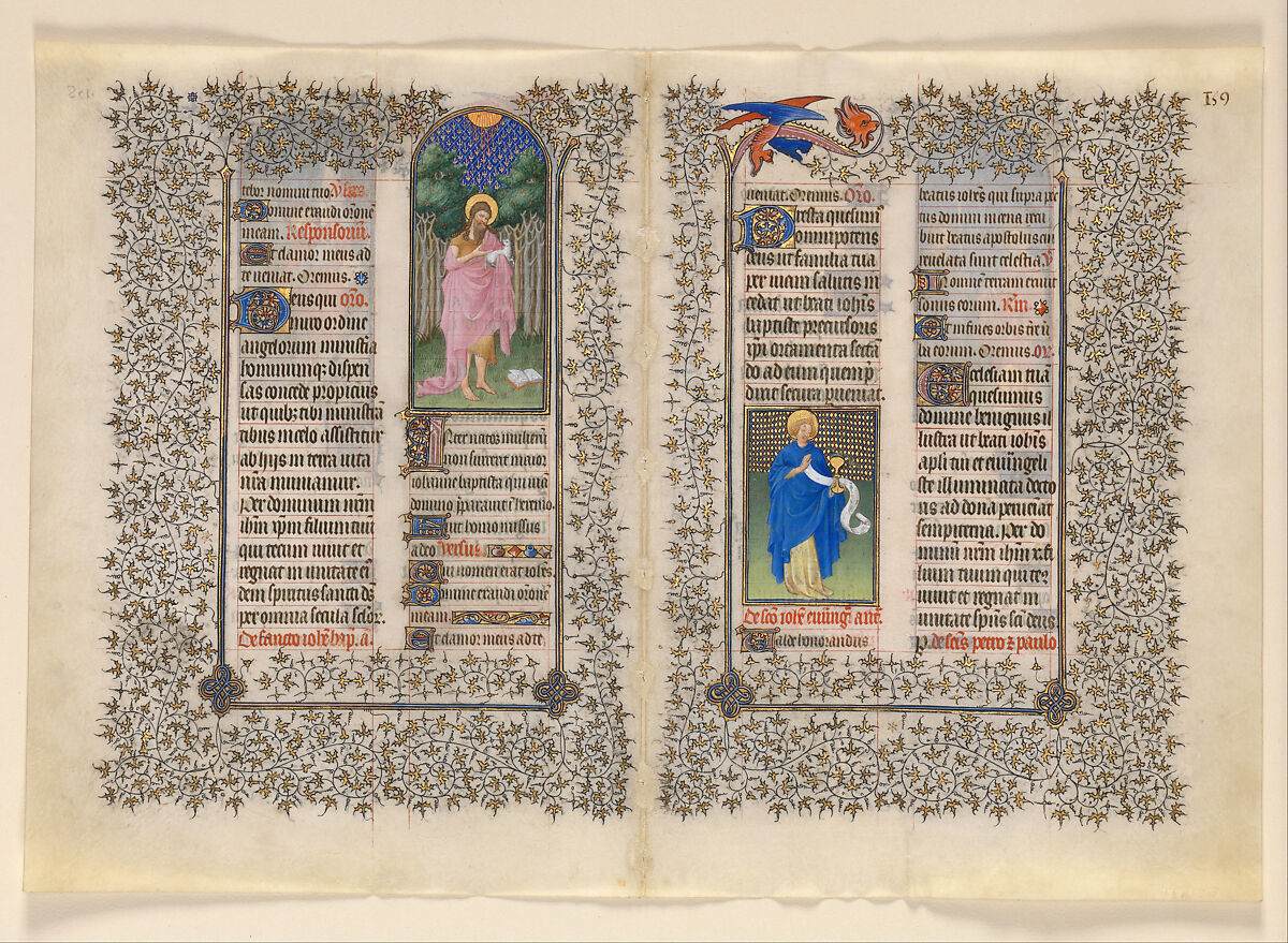 The Belles Heures of Jean de France, duc de Berry, The Limbourg Brothers (Franco-Netherlandish, active France, by 1399–1416), Tempera, gold, and ink on vellum, French