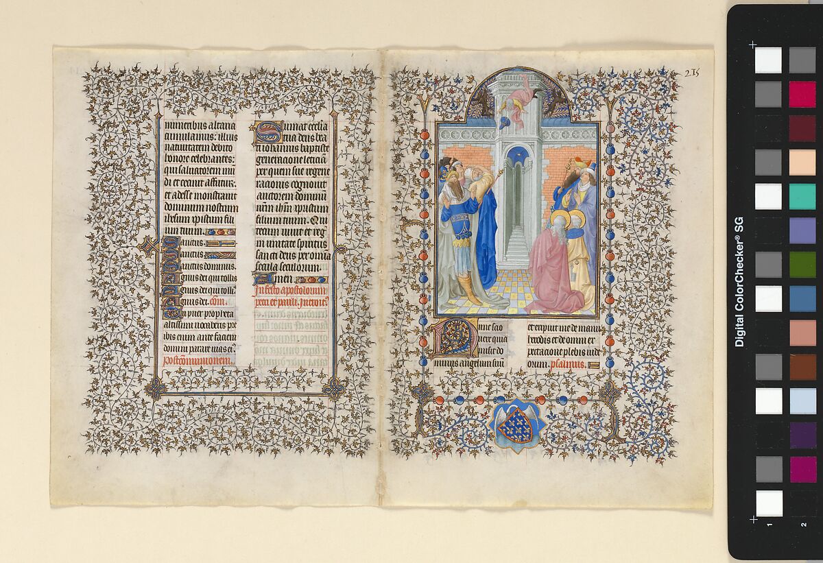 The Belles Heures of Jean de France, duc de Berry, The Limbourg Brothers (Franco-Netherlandish, active France, by 1399–1416), Tempera, gold, and ink on vellum, French
