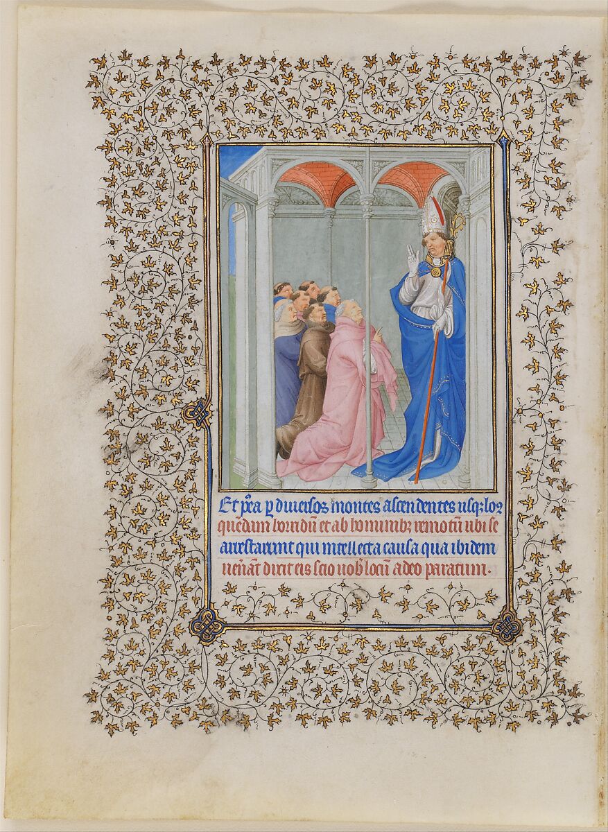 The Belles Heures of Jean de France, duc de Berry, The Limbourg Brothers (Franco-Netherlandish, active France, by 1399–1416), Tempera, gold, and ink on vellum, French