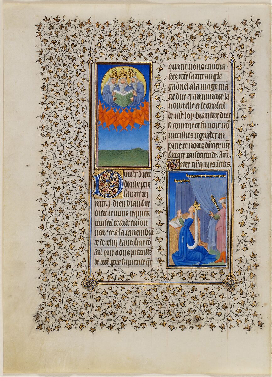 The Belles Heures of Jean de France, duc de Berry, The Limbourg Brothers (Franco-Netherlandish, active France, by 1399–1416), Tempera, gold, and ink on vellum, French