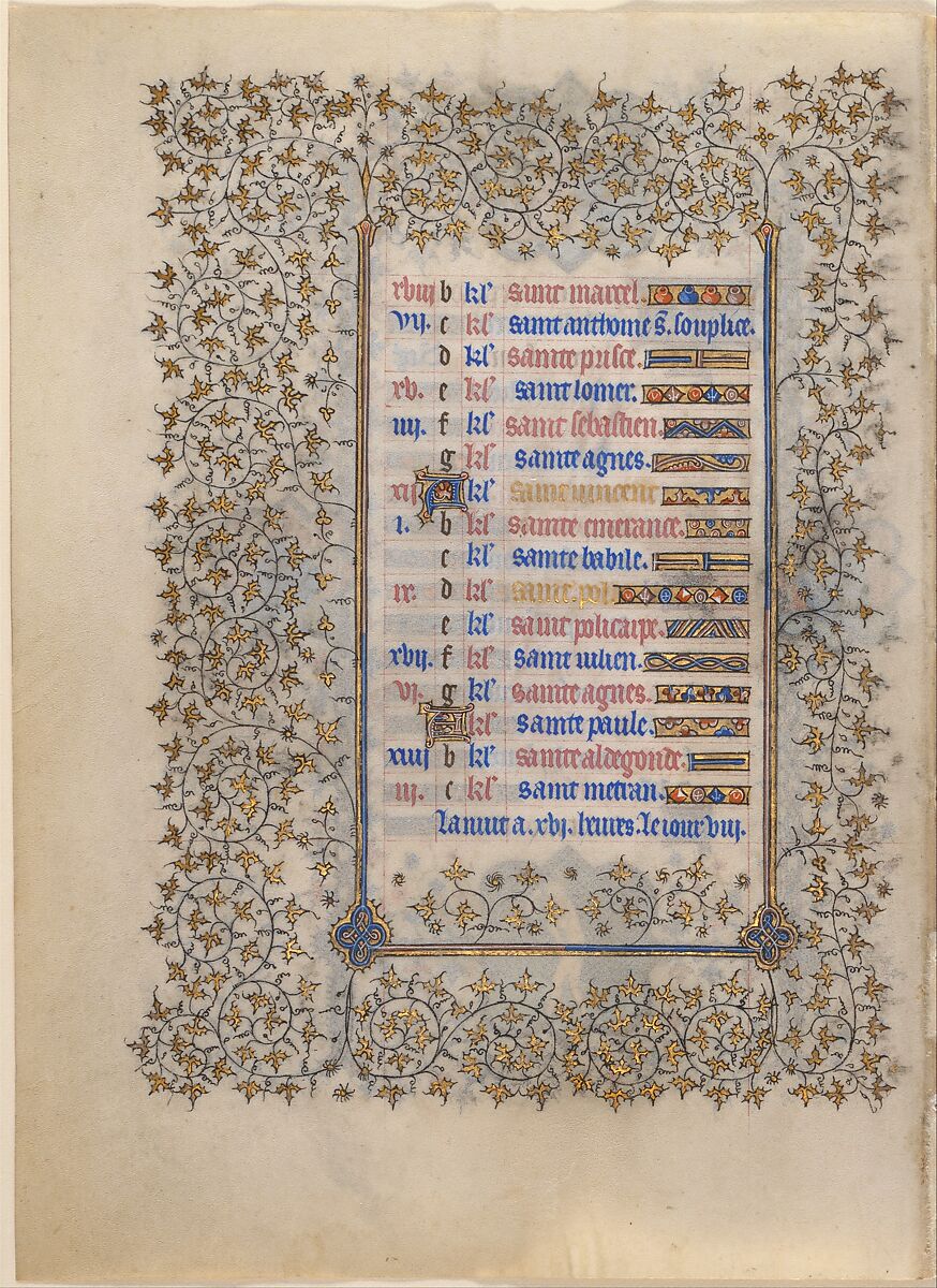 The Belles Heures of Jean de France, duc de Berry, The Limbourg Brothers (Franco-Netherlandish, active France, by 1399–1416), Tempera, gold, and ink on vellum, French