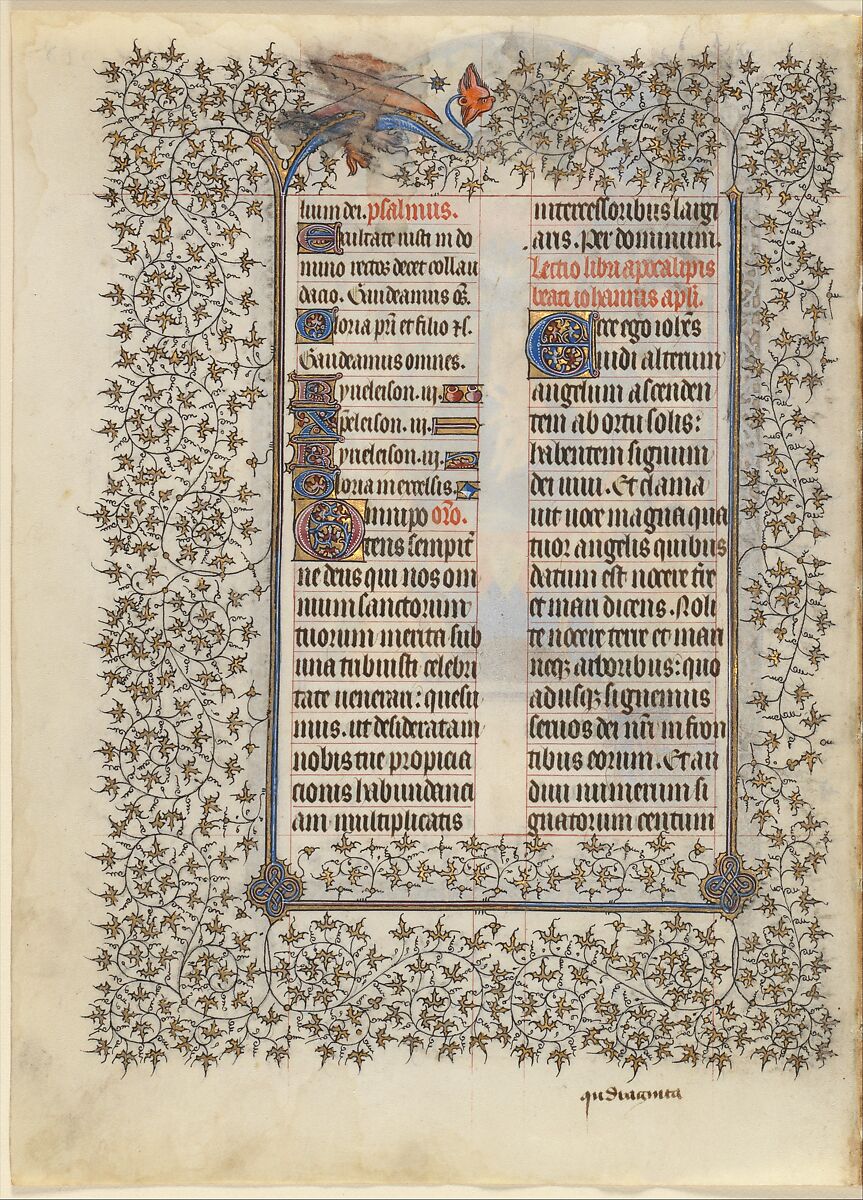 The Belles Heures of Jean de France, duc de Berry, The Limbourg Brothers (Franco-Netherlandish, active France, by 1399–1416), Tempera, gold, and ink on vellum, French