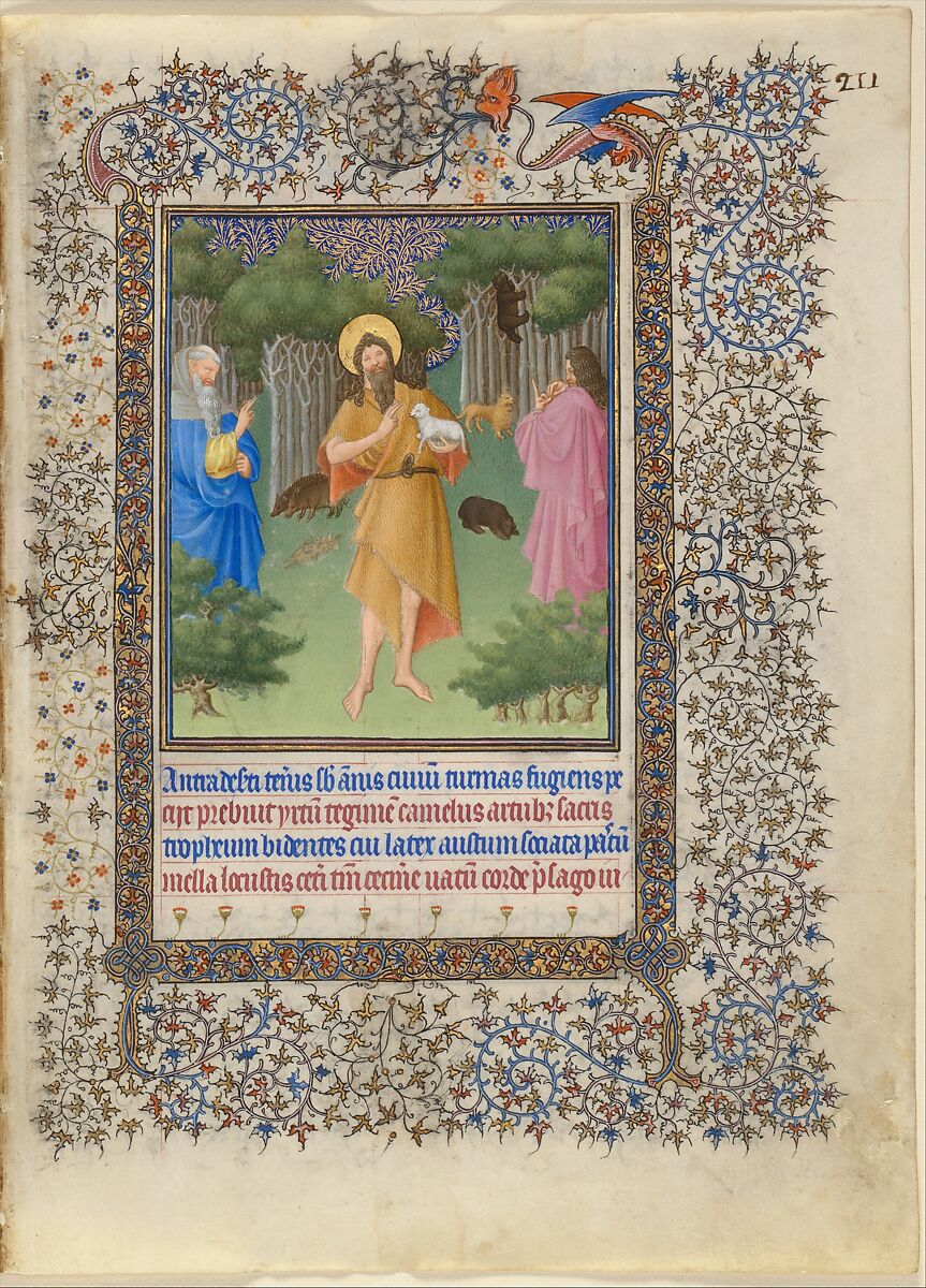 The Belles Heures of Jean de France, duc de Berry, The Limbourg Brothers (Franco-Netherlandish, active France, by 1399–1416), Tempera, gold, and ink on vellum, French