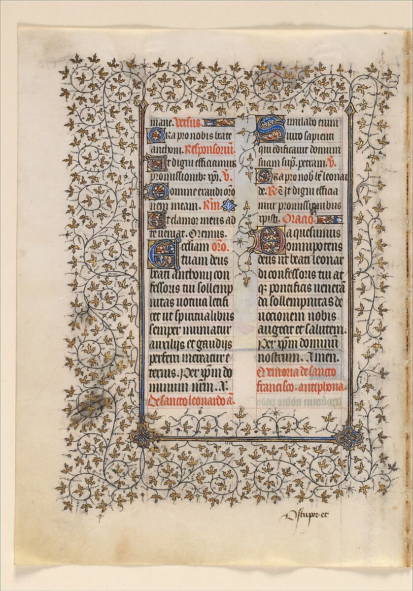 The Belles Heures of Jean de France, duc de Berry, The Limbourg Brothers (Franco-Netherlandish, active France, by 1399–1416), Tempera, gold, and ink on vellum, French