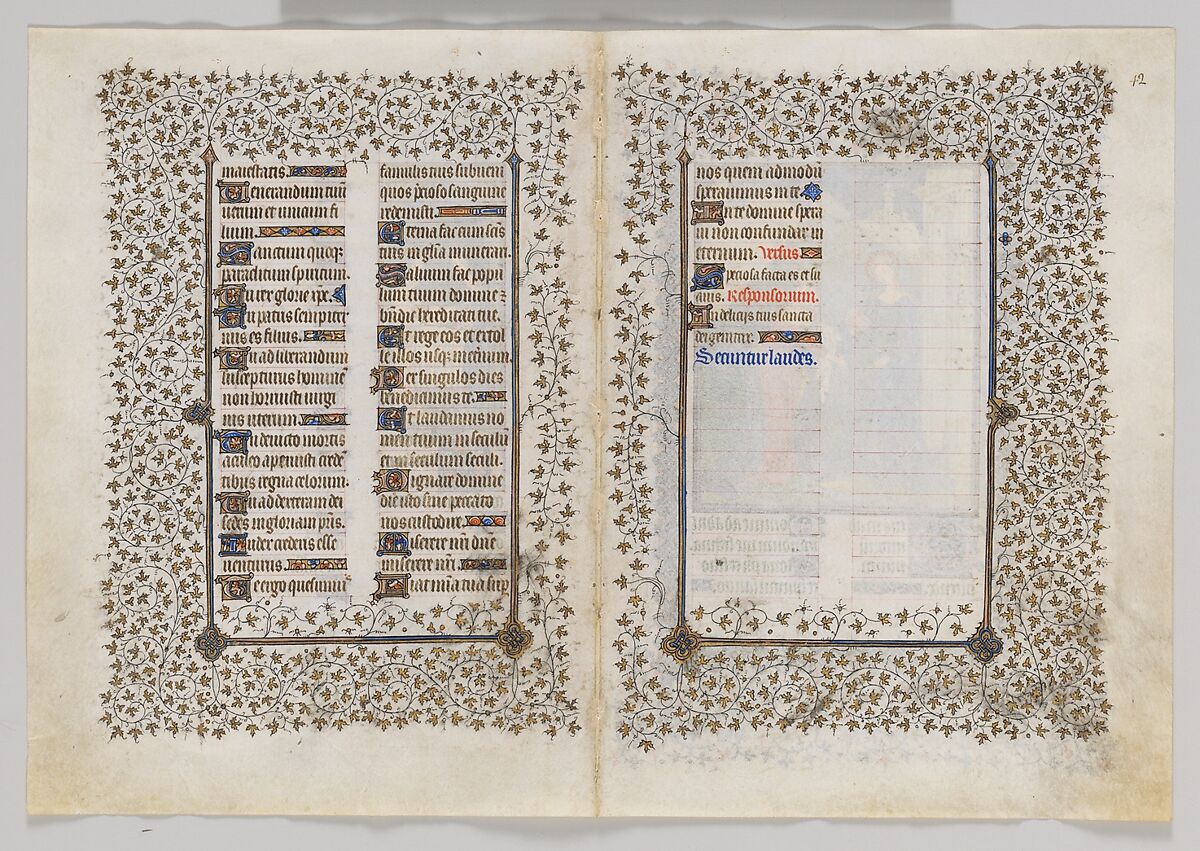 The Belles Heures of Jean de France, duc de Berry, The Limbourg Brothers (Franco-Netherlandish, active France, by 1399–1416), Tempera, gold, and ink on vellum, French