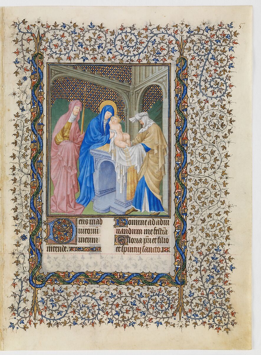 The Belles Heures of Jean de France, duc de Berry, The Limbourg Brothers (Franco-Netherlandish, active France, by 1399–1416), Tempera, gold, and ink on vellum, French