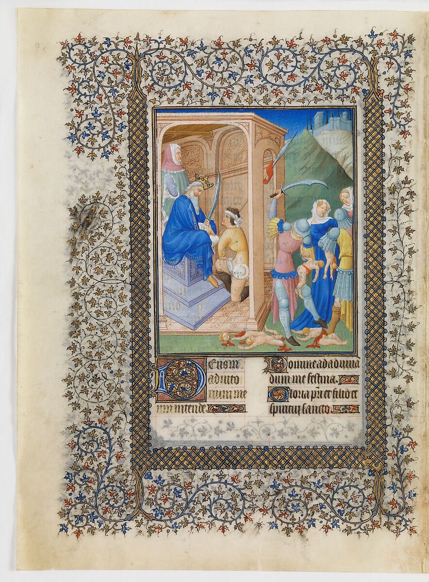 The Belles Heures of Jean de France, duc de Berry, The Limbourg Brothers (Franco-Netherlandish, active France, by 1399–1416), Tempera, gold, and ink on vellum, French