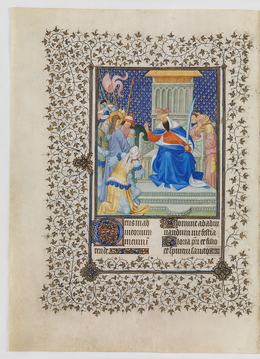 The Belles Heures of Jean de France, duc de Berry, The Limbourg Brothers (Franco-Netherlandish, active France, by 1399–1416), Tempera, gold, and ink on vellum, French