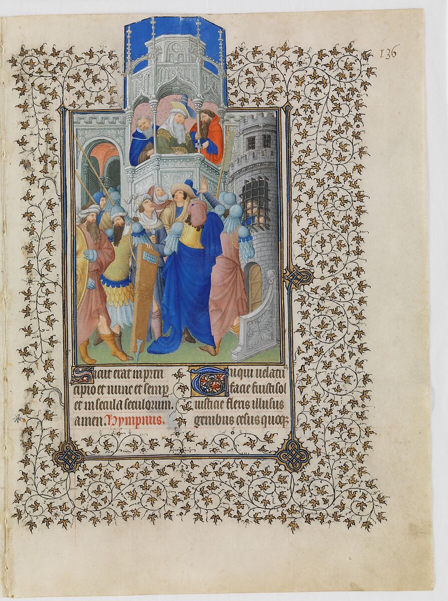 The Belles Heures of Jean de France, duc de Berry, The Limbourg Brothers (Franco-Netherlandish, active France, by 1399–1416), Tempera, gold, and ink on vellum, French