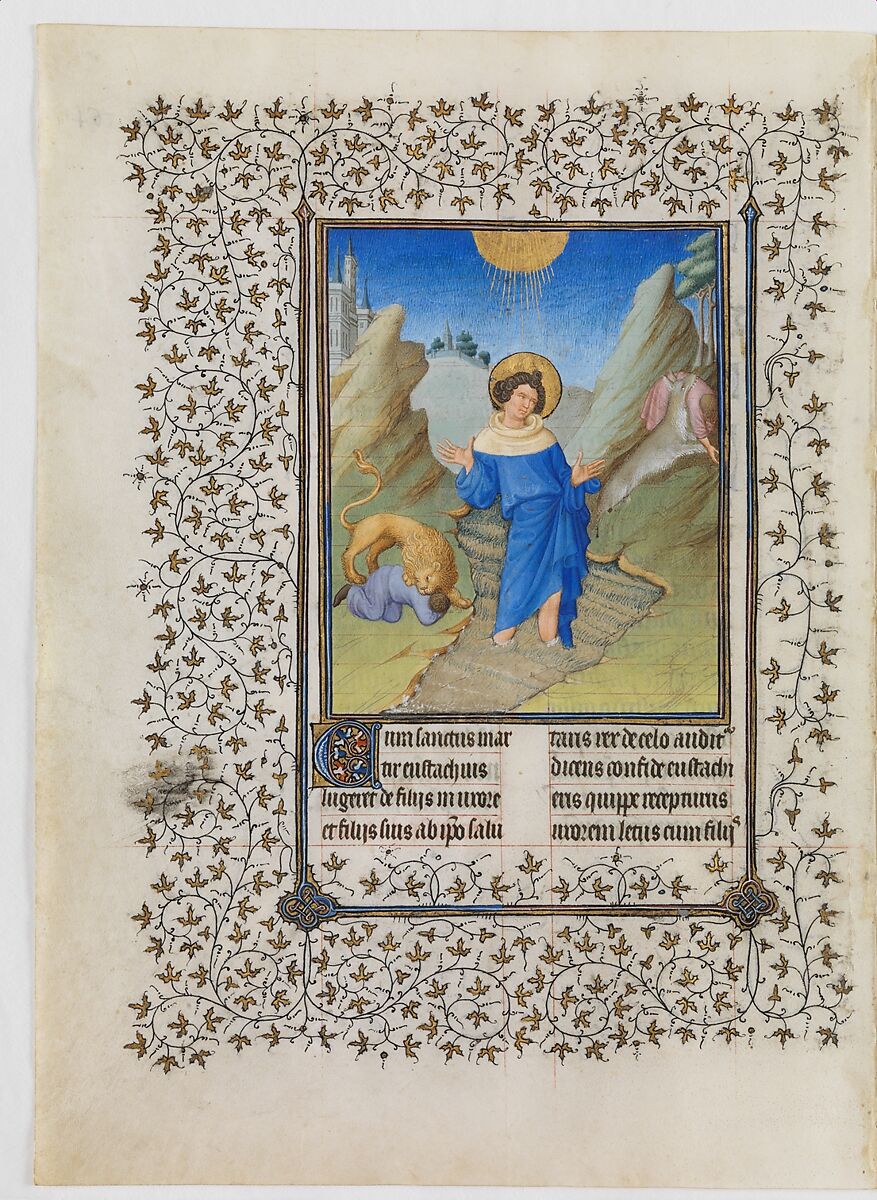 The Belles Heures of Jean de France, duc de Berry, The Limbourg Brothers (Franco-Netherlandish, active France, by 1399–1416), Tempera, gold, and ink on vellum, French