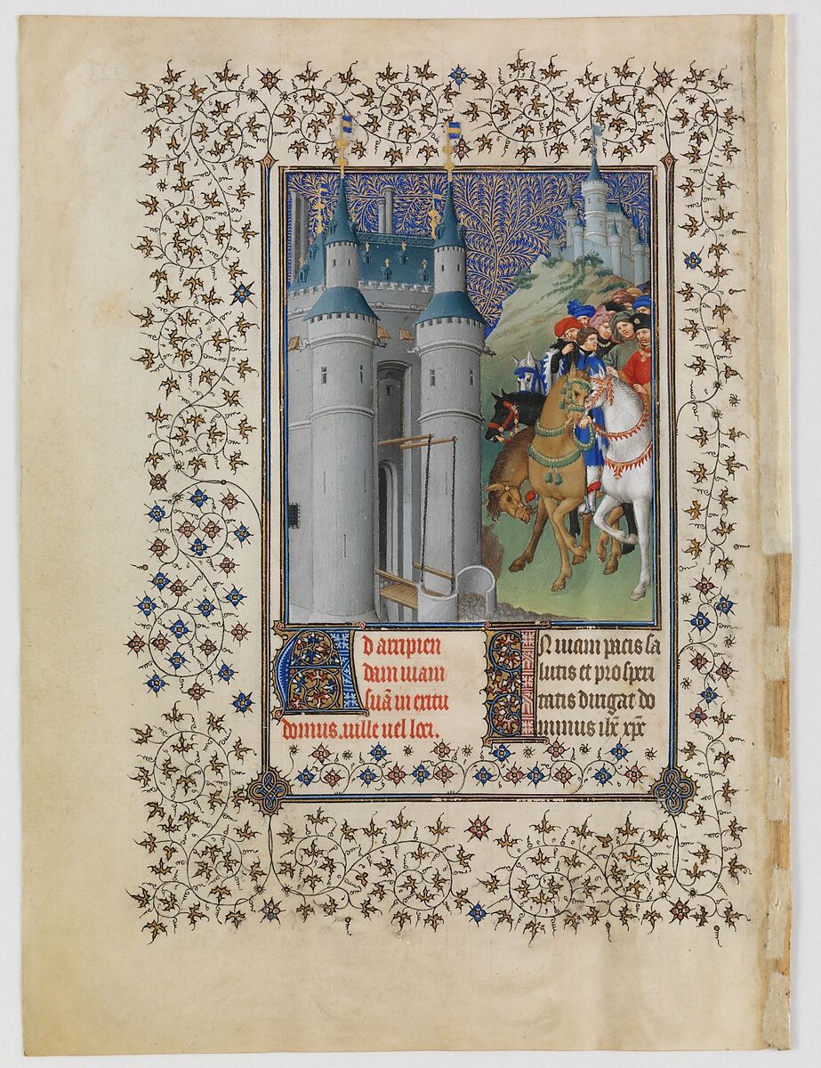 The Belles Heures of Jean de France, duc de Berry, The Limbourg Brothers (Franco-Netherlandish, active France, by 1399–1416), Tempera, gold, and ink on vellum, French