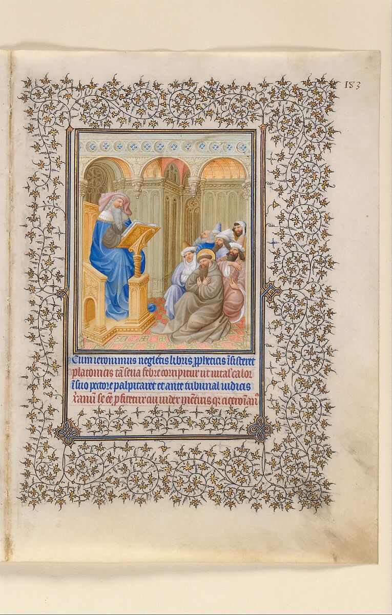 The Belles Heures of Jean de France, duc de Berry, The Limbourg Brothers (Franco-Netherlandish, active France, by 1399–1416), Tempera, gold, and ink on vellum, French
