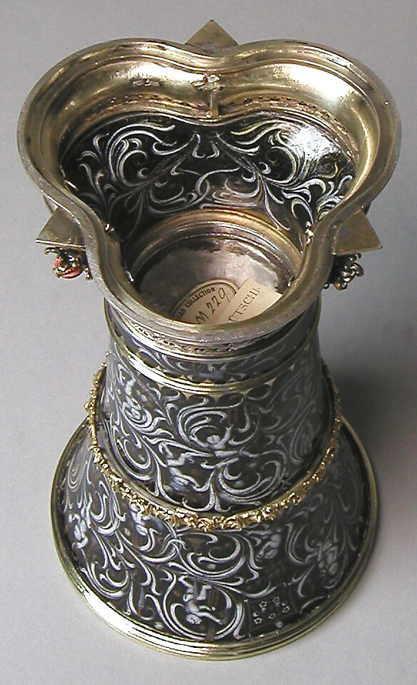 Beaker with Apes, Silver, silver gilt, and painted enamel, South Netherlandish