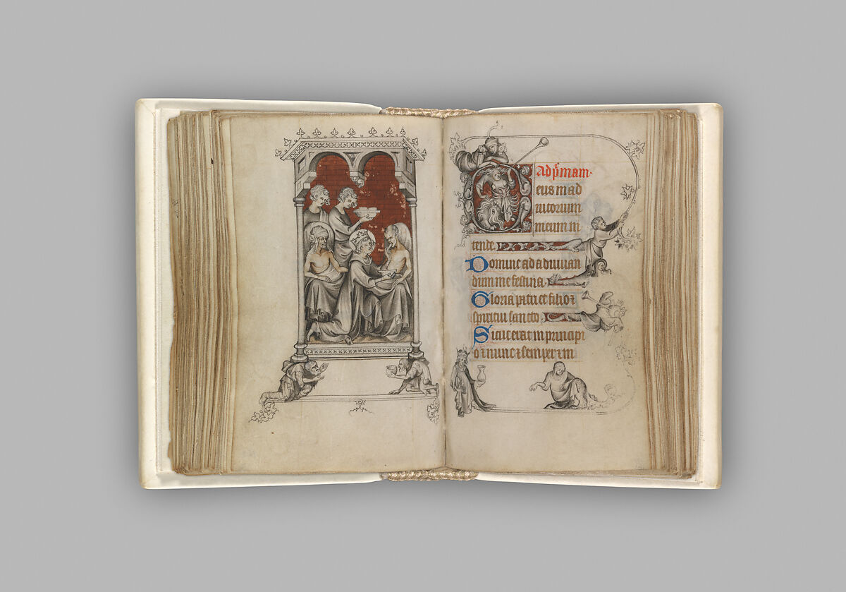 The Hours of Jeanne d'Evreux, Queen of France, Jean Pucelle (French, active Paris, 1319–34), Grisaille, tempera, and ink on vellum, French