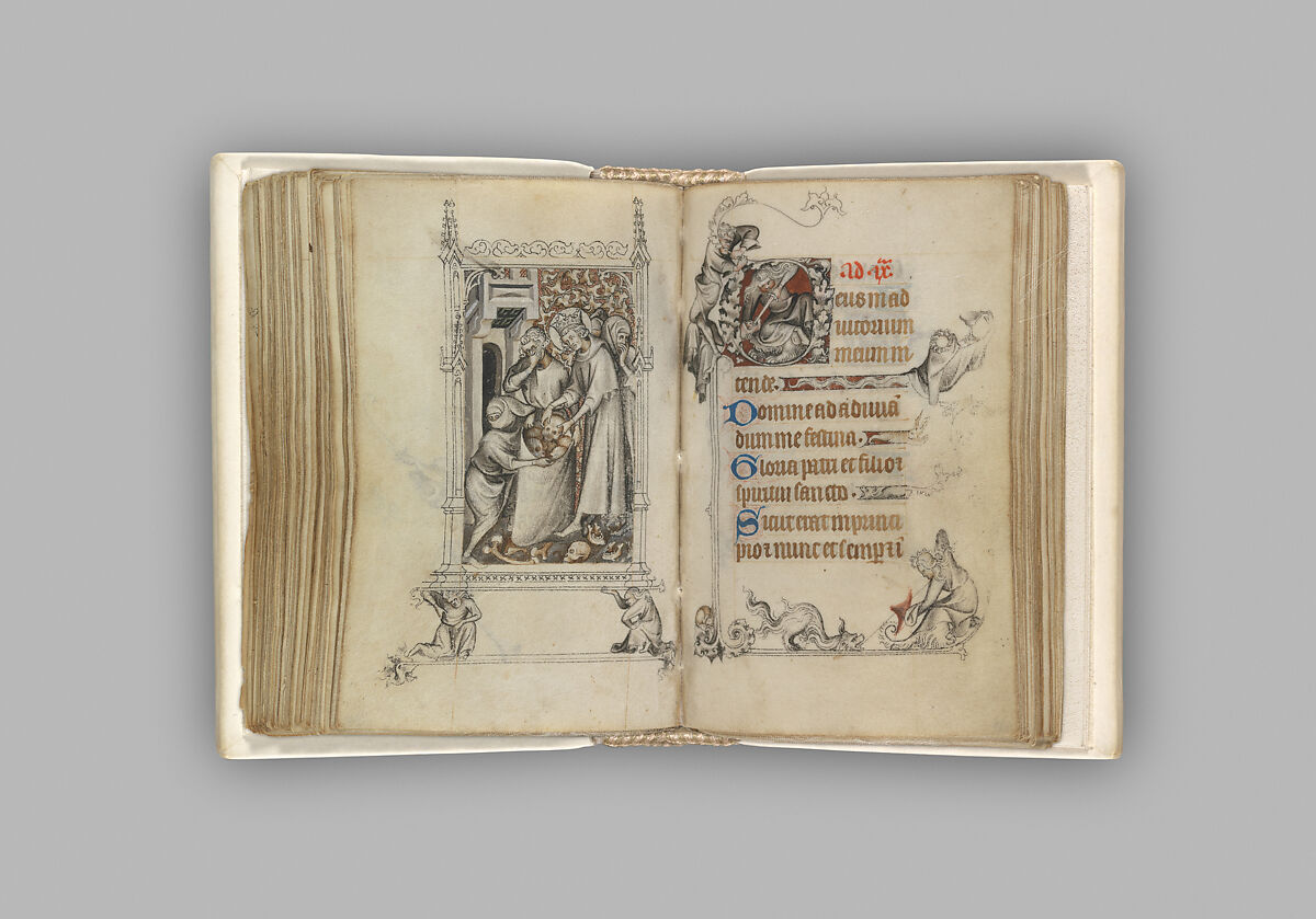 The Hours of Jeanne d'Evreux, Queen of France, Jean Pucelle (French, active Paris, 1319–34), Grisaille, tempera, and ink on vellum, French