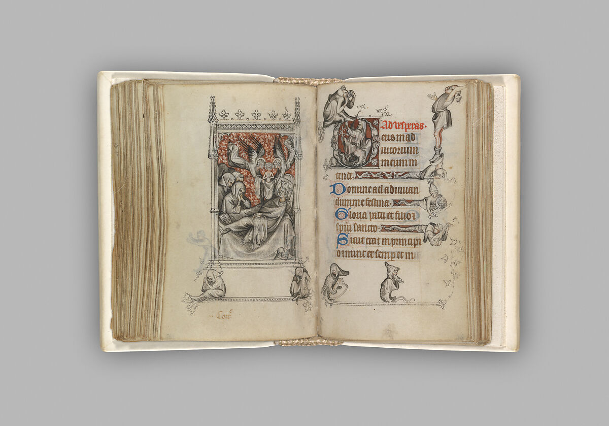 The Hours of Jeanne d'Evreux, Queen of France, Jean Pucelle (French, active Paris, 1319–34), Grisaille, tempera, and ink on vellum, French