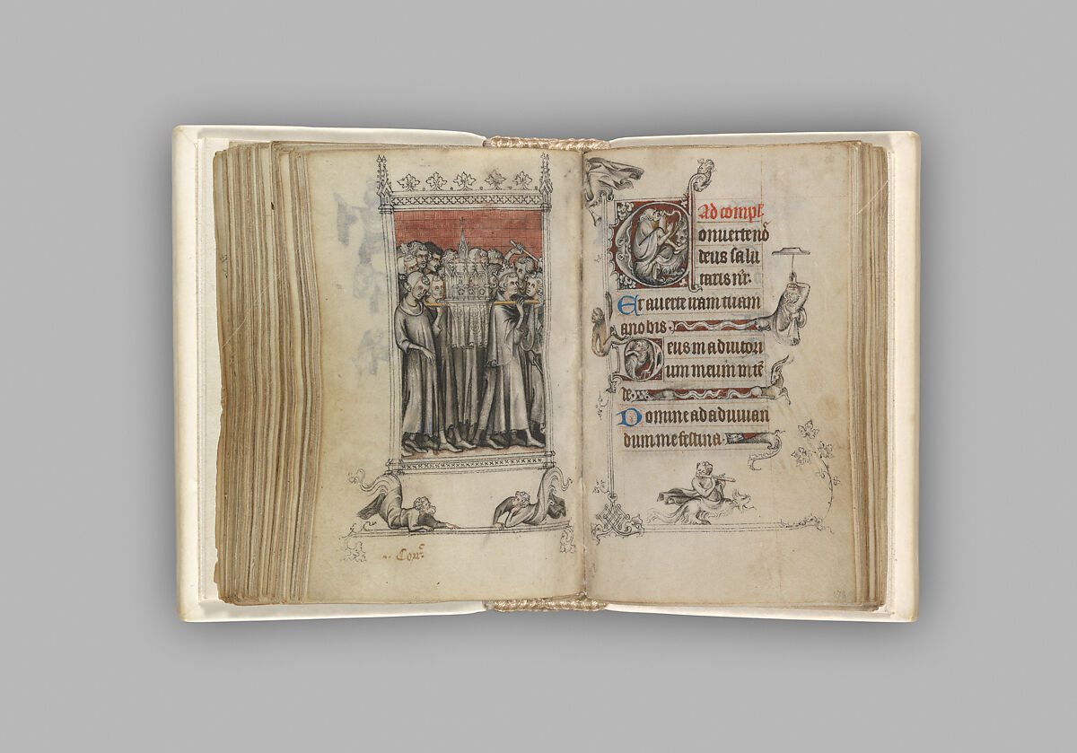 The Hours of Jeanne d'Evreux, Queen of France, Jean Pucelle (French, active Paris, 1319–34), Grisaille, tempera, and ink on vellum, French