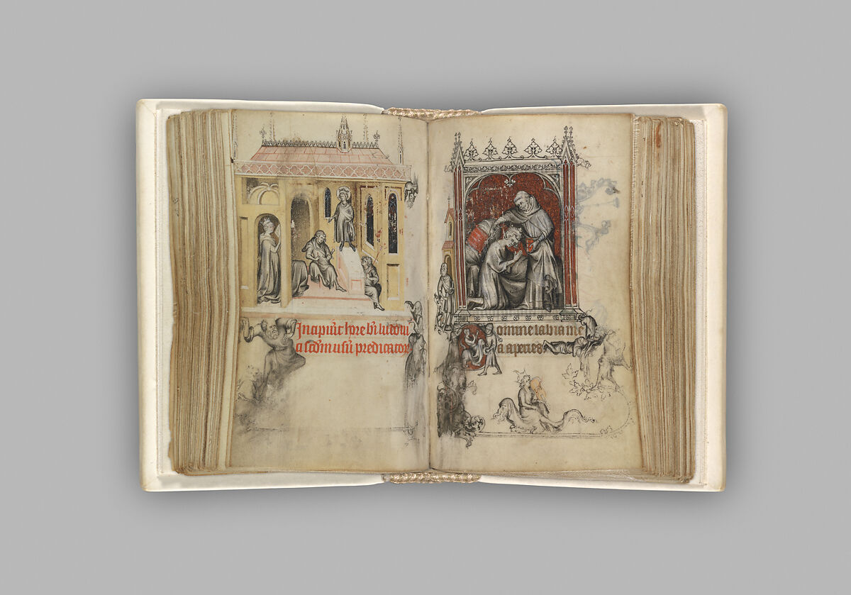 The Hours of Jeanne d'Evreux, Queen of France, Jean Pucelle (French, active Paris, 1319–34), Grisaille, tempera, and ink on vellum, French